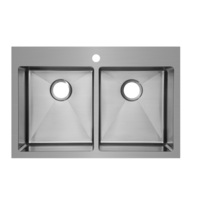 Double Bowl Kitchen Sink 33 x 22 x 9 Double Bowl Kitchen Sink 33 x 22 x 9