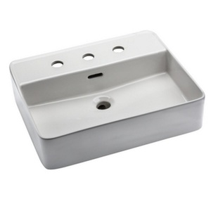 MIRV308WH Hibiscus Vessel Style Bathroom Sink - White MIRV308WH Hibiscus Vessel Style Bathroom Sink - White