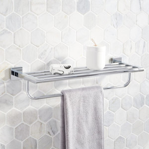 SHHBRKCP Hibiscus Towel Rack Bathroom Accessory - Polished Chrome SHHBRKCP Hibiscus Towel Rack Bathroom Accessory - Polished Chrome