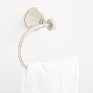 SHBRKWTRBN Boca Raton Towel Ring Bathroom Accessory - Brushed Nickel SHBRKWTRBN Boca Raton Towel Ring Bathroom Accessory - Brushed Nickel