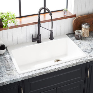 SHGR1B3322WH Totten White/Color Dual Mount Single Bowl Kitchen Sink - White SHGR1B3322WH Totten White/Color Dual Mount Single Bowl Kitchen Sink - White