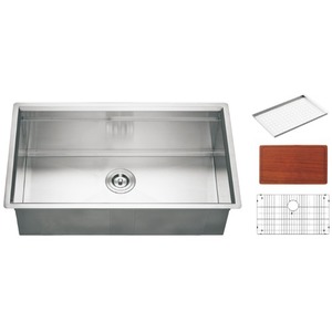 SHWORK1BZ Workspace Stainless Steel Undermount - Single Bowl Kitchen Sink - Brushed Stainless Steel SHWORK1BZ Workspace Stainless Steel Undermount - Single Bowl Kitchen Sink - Brushed Stainless Steel